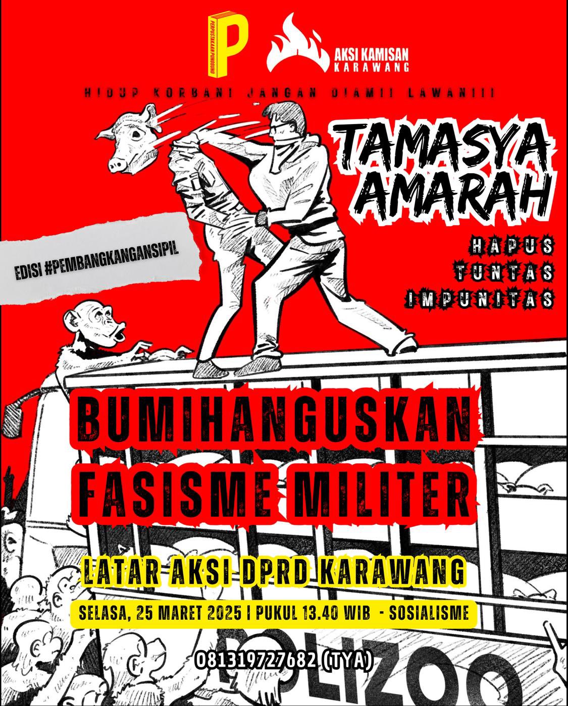 Poster Bumihanguskan Fasisme Militer