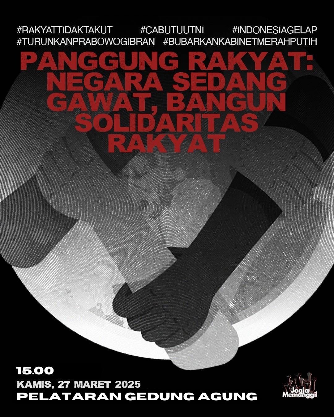 Poster Panggung Rakyat: Negara Sedang Gawat
