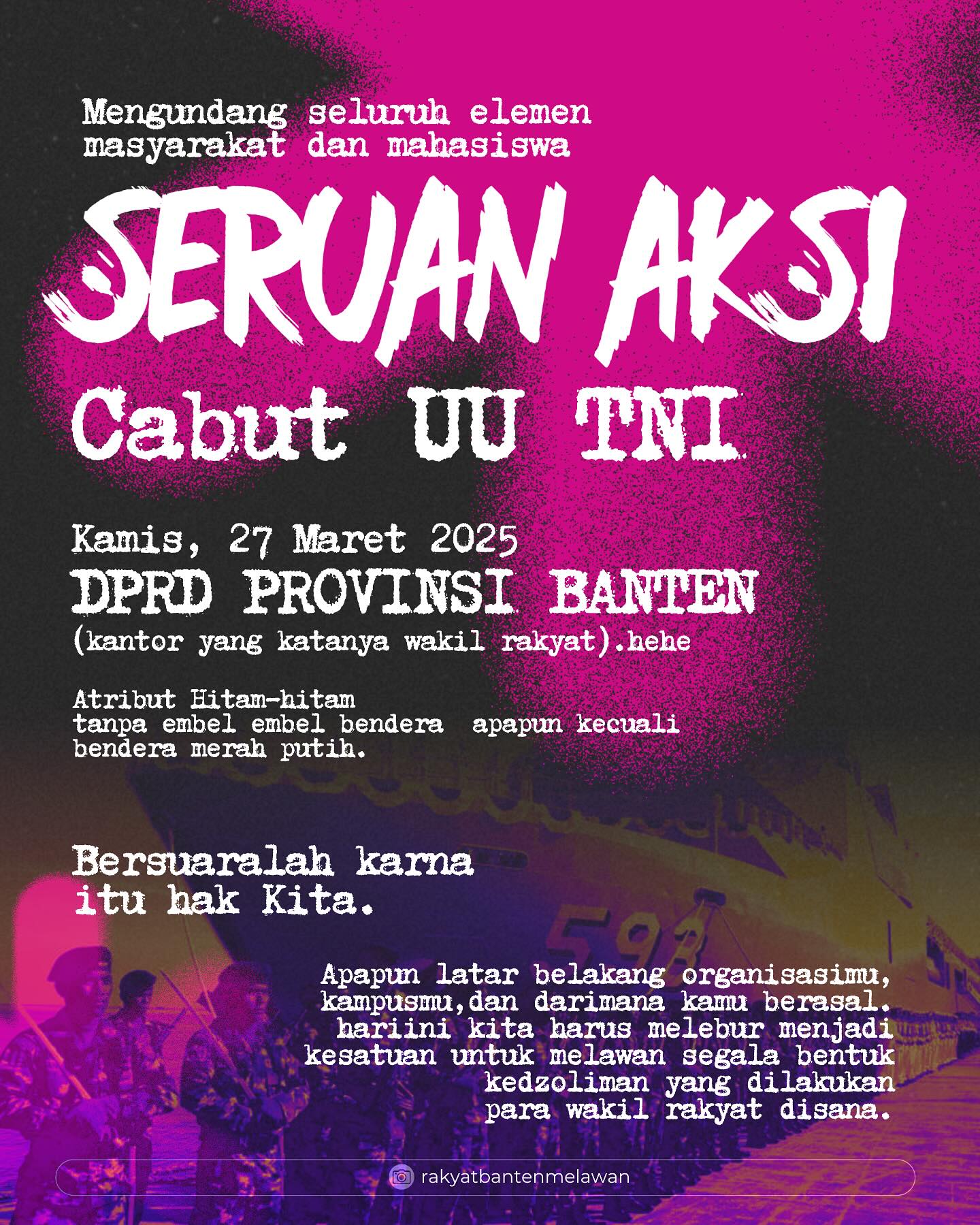 Poster Rakyat Banten Melawan