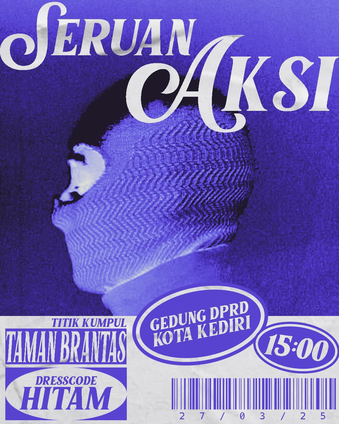 Poster Seruan Aksi Tolak UU TNI Kediri