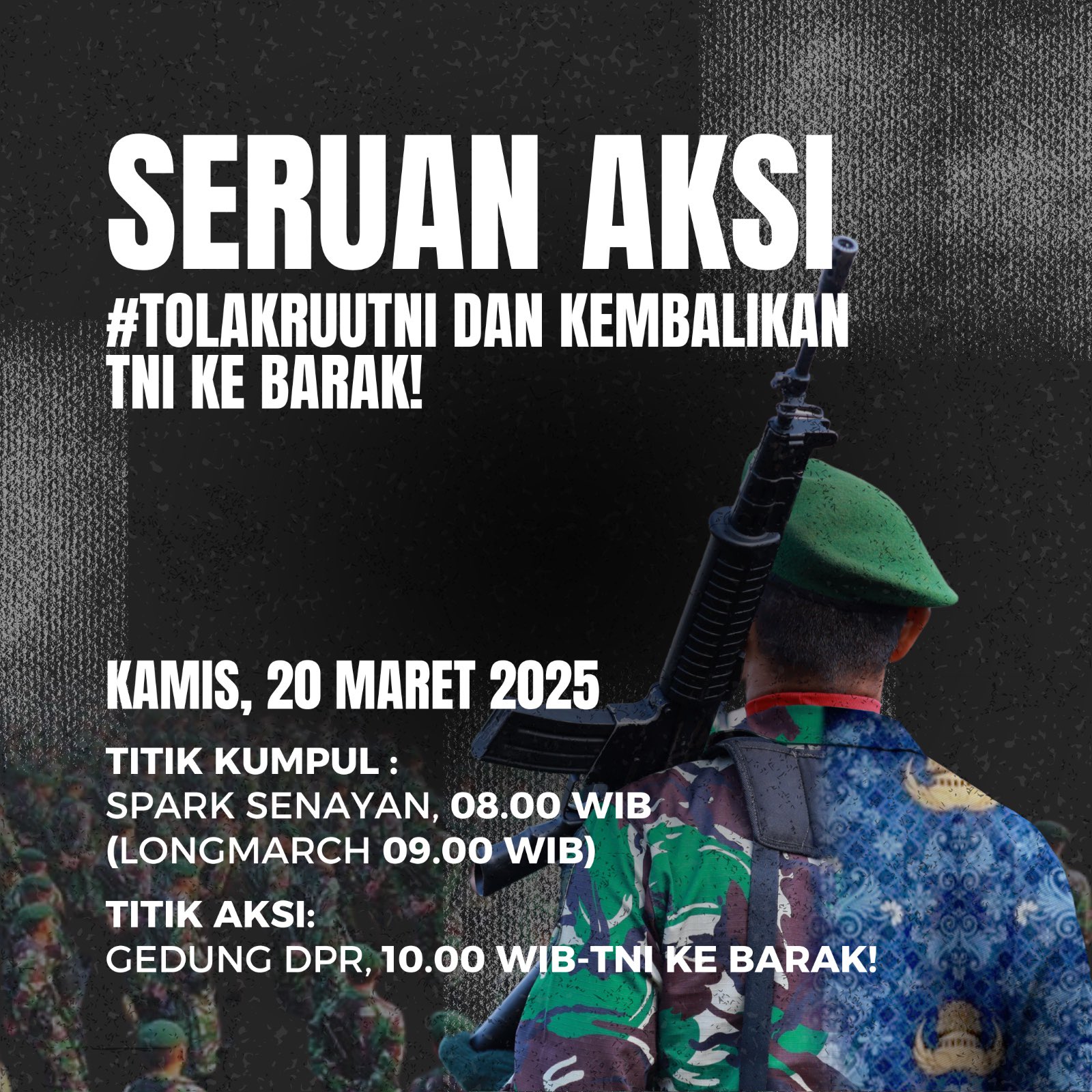 Poster Seruan Aksi: #TolakRUUTNI
