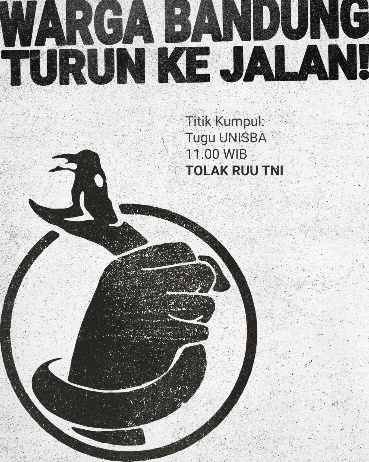 Poster Warga Bandung Turun ke Jalan